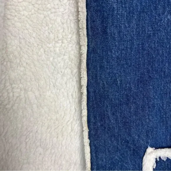 Vintage Handmade Sherpa Lined Denim Vest - Picture 9 of 9